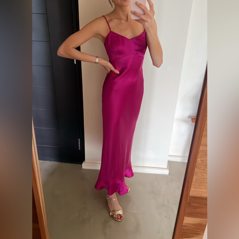SALONI Pink Midi Dress